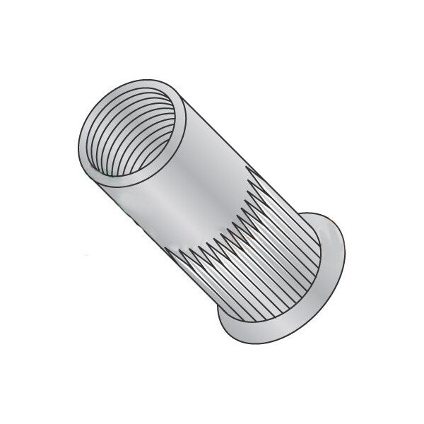 Newport Fasteners Rivet Nut, 3/8"-16 Thread Size, 0.580 in Flange Dia., 0.7" L, Aluminum, 1000 PK 991144 - main